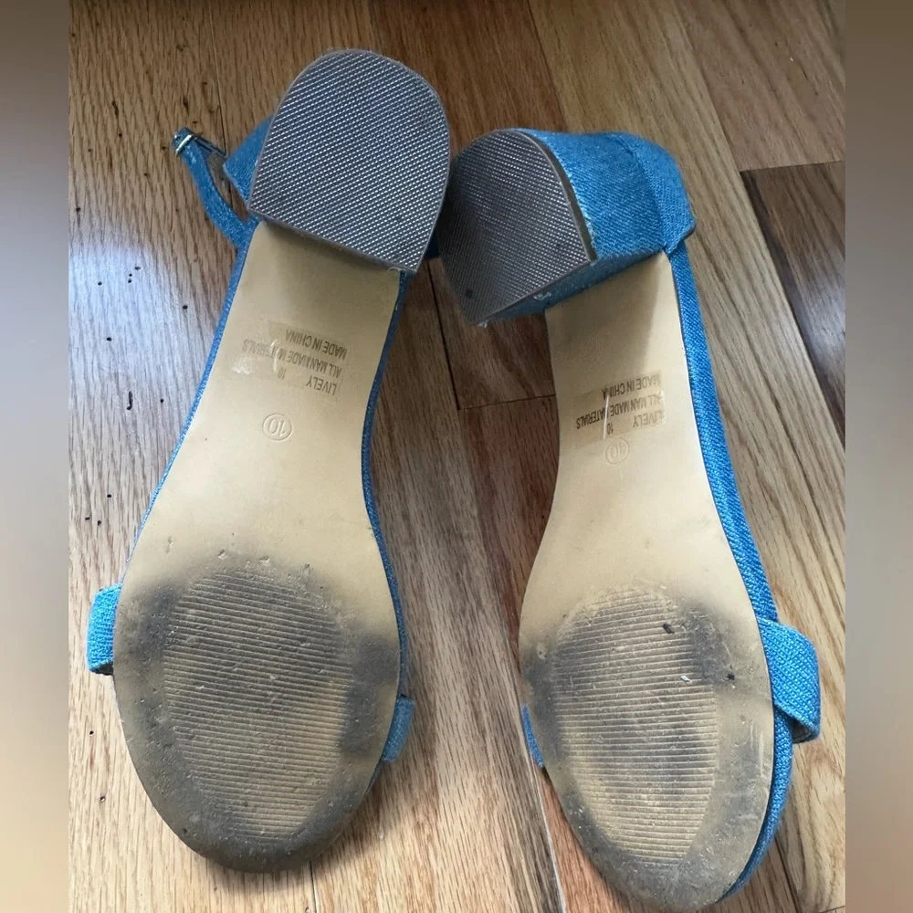 DONATING TMRW ! Denim heels! - Picture 2 of 6